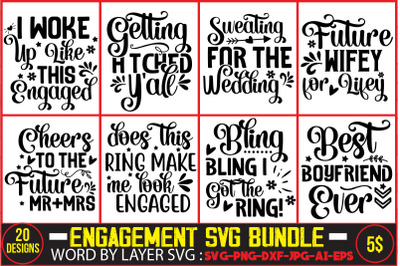Engagement SVG Bundle,25th wedding anniversary shirt ideas 50th weddin