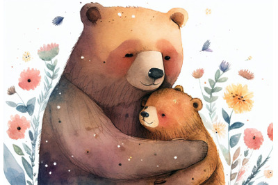 Cute Bear with Cub | Mothers Day Collection