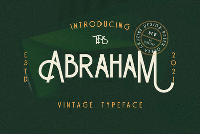 Abraham Vintage Monoline Font