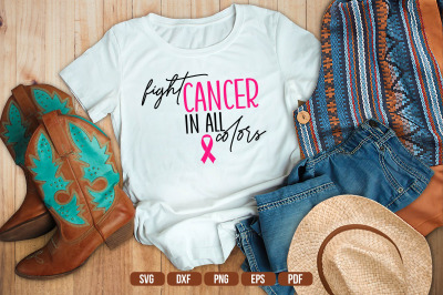 Fight Cancer in All Colors SVG