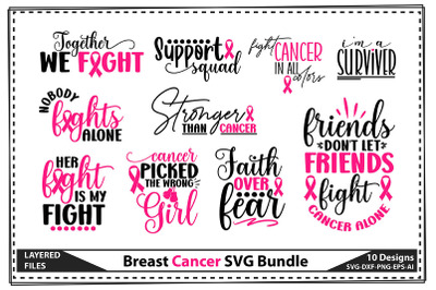 Breast Cancer SVG Bundle