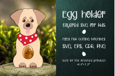 Labrador Retriever| Egg Holder Template SVG