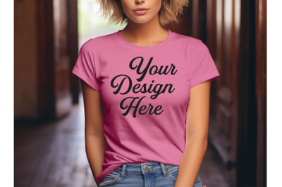 Bella Canvas 3001 T-shirt Mockups, Bella Canvas Girl Mockups, Digital