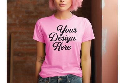 Bella Canvas 3001 T-shirt Mockups&2C; Bella Canvas Girl Mockups&2C; Digital