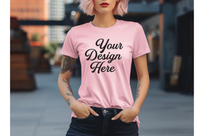 Bella Canvas 3001 T-shirt Mockups&2C; Bella Canvas Girl Mockups&2C; Digital