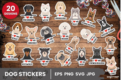 Dog Stickers SVG Bundle | Printable | Digital Planner