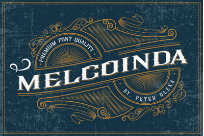 Melcoinda - Vintage Ornamental Font