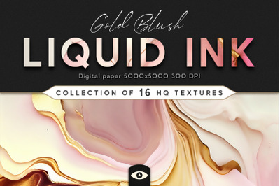 Gold Blush Liquid Ink Texture Pack