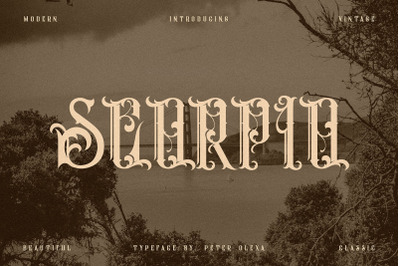Scorpio - Vintage Ornamental Font
