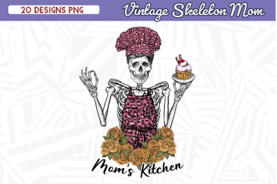 Mom&#039;s Kitchen Skeleton Mom Floral