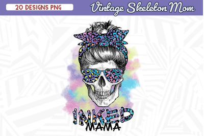 Inked Mama Skeleton Mom Leopard