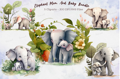 Elephant Mom And Baby Bundle