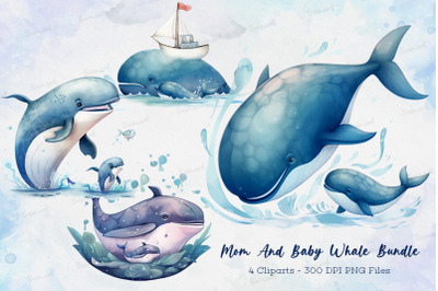 Mom And Baby Whale Bundle