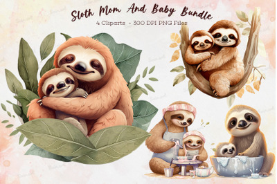 Sloth Mom And Baby Bundle