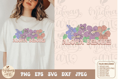 Aloha beaches svg png sublimation, distressed png