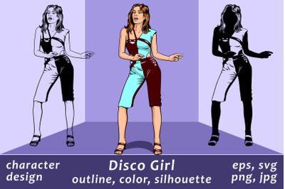 Disco Girl Character Design