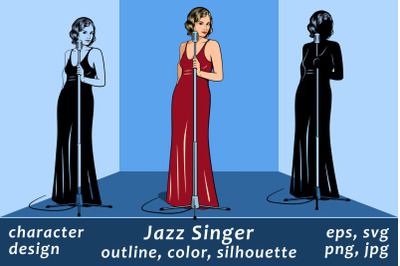 Jazz Singer Girl Character Design