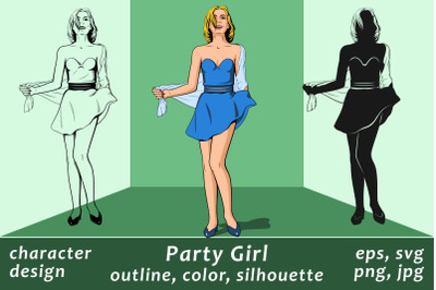 Party Girl Character Design