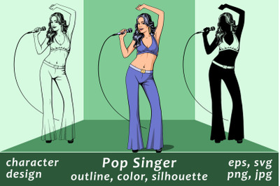 Pop Singer Girl Character Design