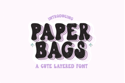PAPER BAGS Layered Retro Font