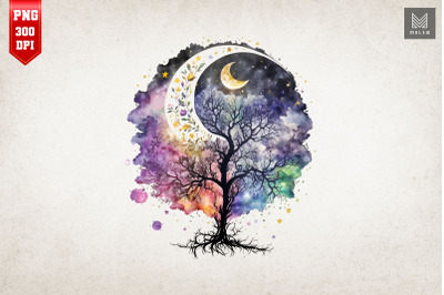 Watercolor Beautiful Tree Of Life 5