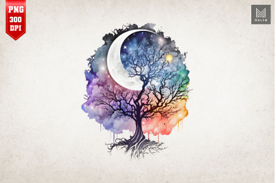 Watercolor Beautiful Tree Of Life 6