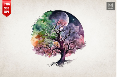 Watercolor Beautiful Tree Of Life 7