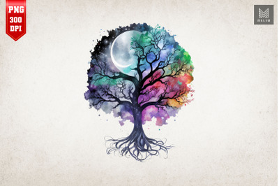 Watercolor Beautiful Tree Of Life 8