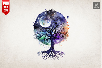 Watercolor Beautiful Tree Of Life 9