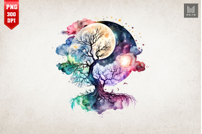 Watercolor Beautiful Tree Of Life 10