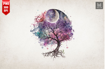Watercolor Beautiful Tree Of Life 12