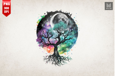 Watercolor Beautiful Tree Of Life 14