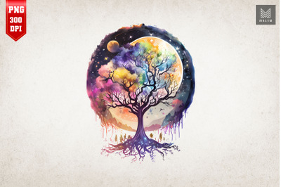 Watercolor Beautiful Tree Of Life 15