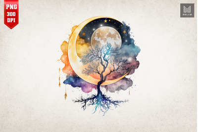 Watercolor Beautiful Tree Of Life 16