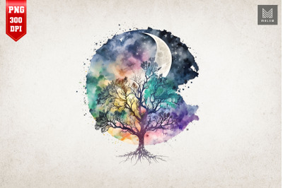 Watercolor Beautiful Tree Of Life 20