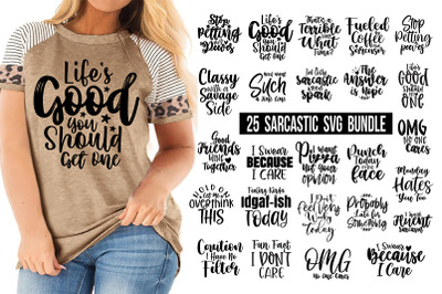 25 Sarcastic SVG Bundle, Sassy SVG,