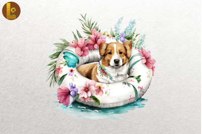 Cute Dog Summertime Watercolor 3