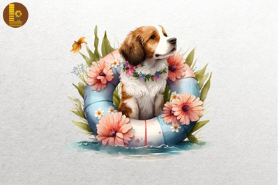 Cute Dog Summertime Watercolor 4