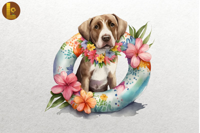 Cute Dog Summertime Watercolor 5