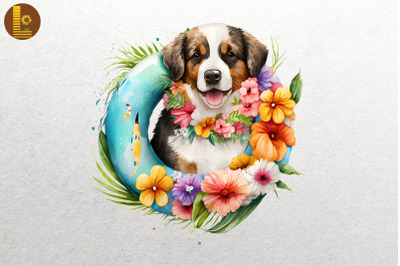 Cute Dog Summertime Watercolor 7