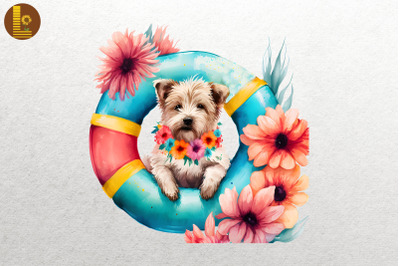 Cute Dog Summertime Watercolor 8