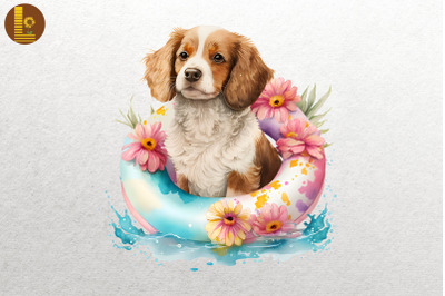 Cute Dog Summertime Watercolor 10