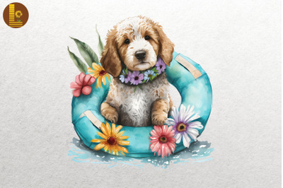 Cute Dog Summertime Watercolor 12