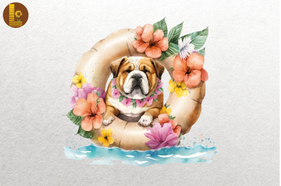 Cute Dog Summertime Watercolor 17