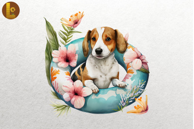 Cute Dog Summertime Watercolor 18