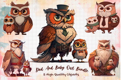 Dad And Baby Owl Bundle