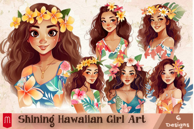 Shining Hawaiian Girl Art Bundle