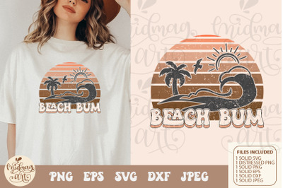 Beach bum svg png sublimation, distressed png sublimation