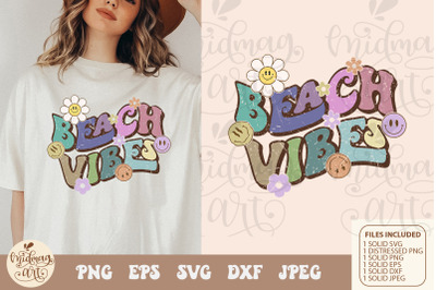 Beach vibes svg png sublimation, distressed png sublimation