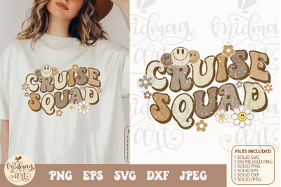 Retro cruise squad svg png sublimation, distressed png sublimation